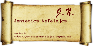 Jentetics Nefelejcs névjegykártya