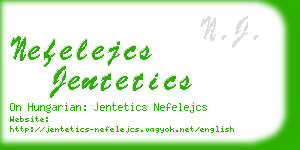 nefelejcs jentetics business card